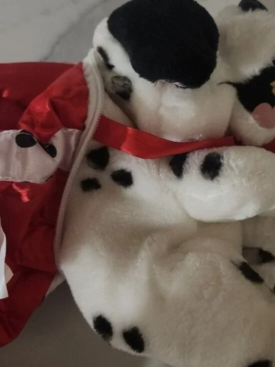 Disney Lucky 1991 Dalmatian Dog Plush Stuffed Animal Christmas Present Eaton Toy - Picture 7 of 9